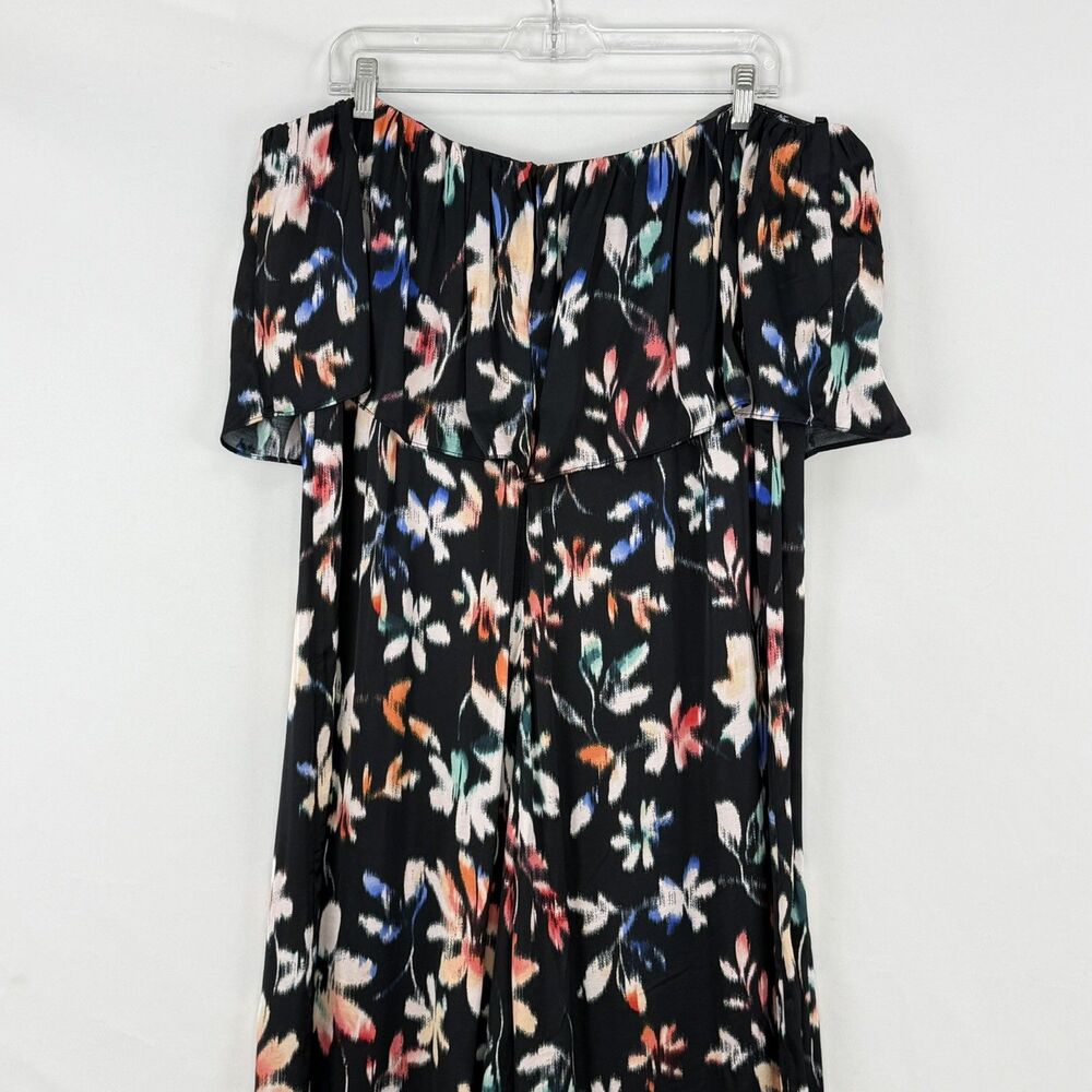 NWT Anthropologie Corey Lynn Calter Black Floral Strapless Jumpsuit Size XL - Picture 7 of 16
